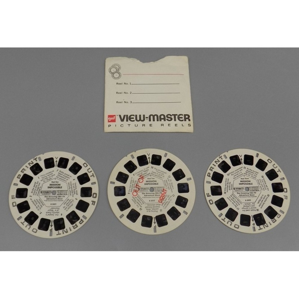 Vintage Mission Impossible Viewmaster Out Of Print 3 Reel Set 1968 Paramount